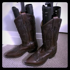 Like-New Frye Boots Western, Chocolate Brown 7/7.5